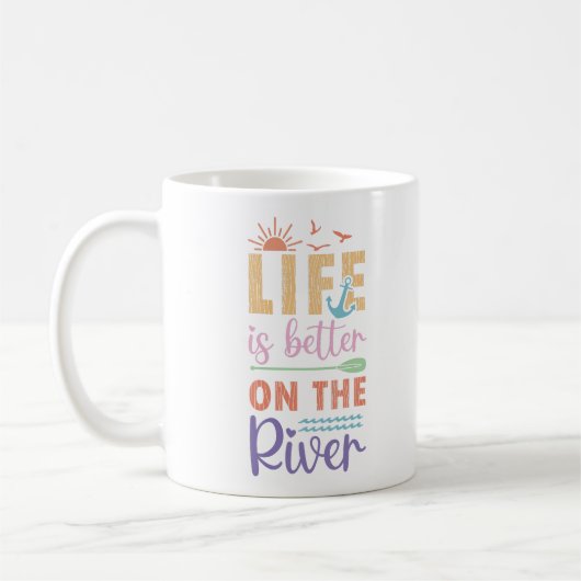 Mug La Vie Est Meilleure Sur La Rivière (Gauche)