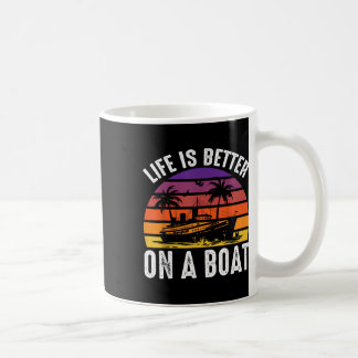 Mug La vie est meilleure sur un bateau capitaine marin