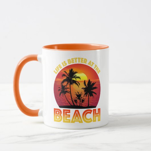 Mug La Vie Est Mieux À La Plage (Gauche)