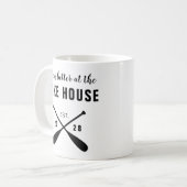 Mug La Vie Est Mieux À Lake House Paddles (Devant gauche)