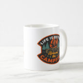 Mug La Vie Est Mieux Autour Du Feu De Campagne (Devant droit)