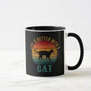 MUG LA VIE EST MIEUX AVEC UN CHAT