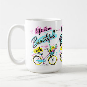 Mug La vie est un beau voyage - Art de bicyclette