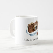 Mug La vie est une photo de caméra de rêve (Devant gauche)