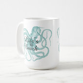 Mug La vie est une pieuvre bleu-vert (Devant gauche)