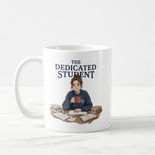 Mug La vie étudiante dévouée Collège Drôle (Gauche)