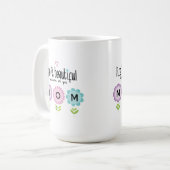 Mug La vie florale rose bleu est la belle fête des mèr (Devant gauche)