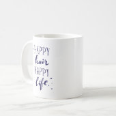 Mug La vie heureuse de cheveux heureux (Devant gauche)