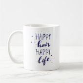 Mug La vie heureuse de cheveux heureux (Gauche)