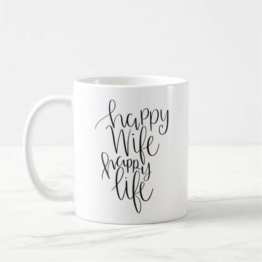 Mug La vie heureuse d'épouse heureuse (Gauche)