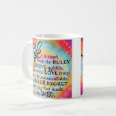 Mug La vie inspirationnelle est une courte citation (Devant gauche)