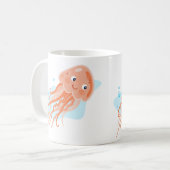 Mug La vie marine. Méduses. Un monde sous-marin mignon (Devant gauche)