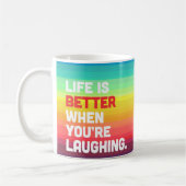 Mug La vie où vous riez la citation (Gauche)