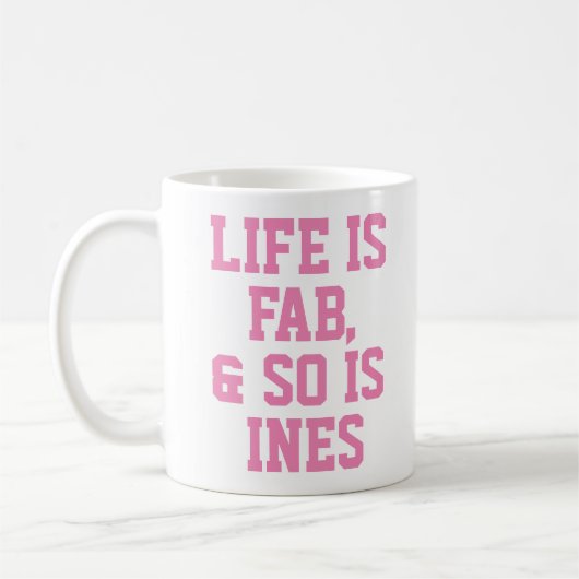 Mug La vie personnalisée est un faux Humour Citation S (Gauche)