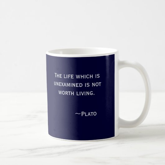Mug La vie qui est non examinée n'est pas en valeur le (Droite)