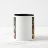 Mug La vie toujours avec des raisins, des oiseaux et (Centre)