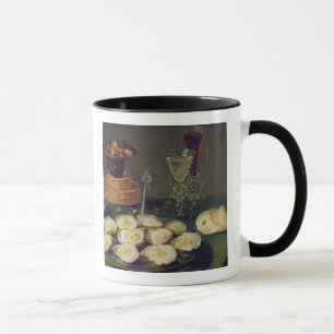 Mug La vie toujours avec les huîtres et les verres