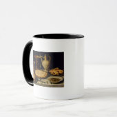 Mug La vie toujours avec une tarte, un poulet, un pain (Devant gauche)