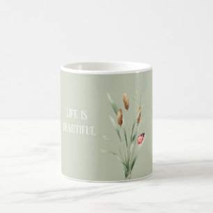 Mug La Vie Verte est Belle Massettes coccinelle