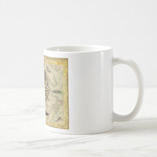 Mug La vieille Amérique britannique Explorez la carte  (Droite)