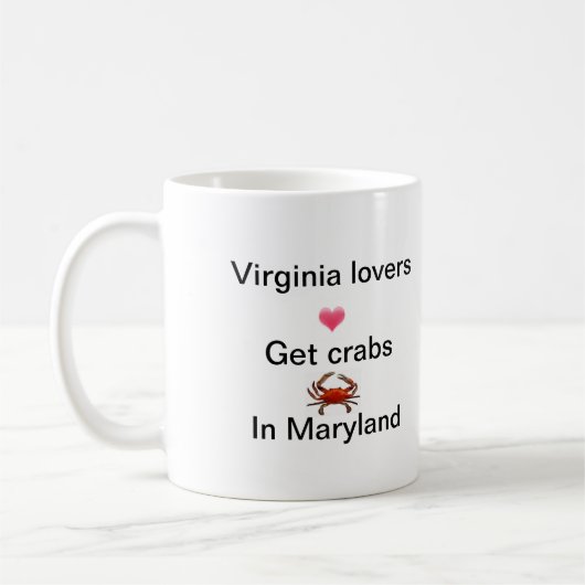 Mug La Virginie/Maryland - amants/crabes (Gauche)
