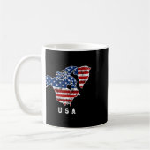 Mug La vision drôle de Trump de la carte des États-Uni (Gauche)