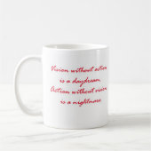 Mug La vision sans action est une rêverie (Gauche)