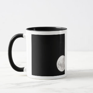 Mug La vue d'une pleine lune, montre également Mars