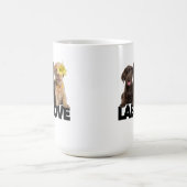 Mug Lab Love labrador retriever chocolat jaune noir (Centre)