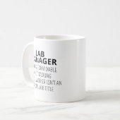 Mug Lab Manager Mug, Lab Manager Gift, Funny Laborator (Devant gauche)