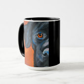 Mug Lab Noir | Mugue Bicolore, 15 oz (Devant gauche)
