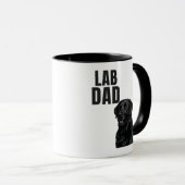 Mug Lab Papa Labrador Noir Café (Devant droit)