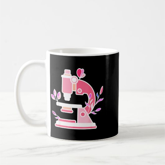 Mug Lab Science Floral Microscope Biologist Science Va (Gauche)