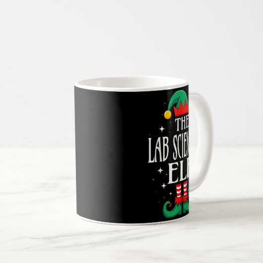 Mug Lab Scientist Elf Job Title Funny Christmas Matchi (Devant droit)