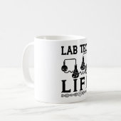 Mug Lab Tech Life Doctor Chemist Laboratory Technician (Devant gauche)