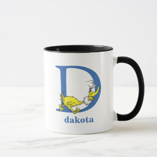Mug L'ABC de Dr Seuss : Lettre D - Bleu Ajoutez votr