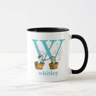 Mug L'ABC de Dr Seuss : Lettre W - Bleu Ajoutez votr