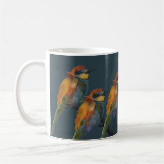 Mug L'Abeille européenne en turquoise noir
