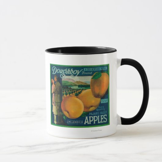 Mug Label de vitesse Apple de Doughboy Watsonville, CA (Droite)