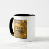 Mug Label orange KenilworthRiverside, CA (Devant gauche)