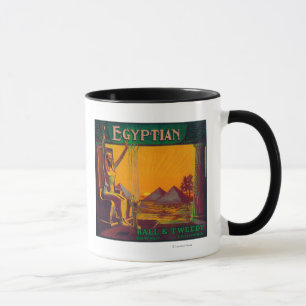 Mug LabelDowney orange égyptien, CA