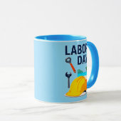 Mug Labor Day Construction Worker Helmet Design (Devant droit)