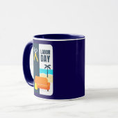 Mug Labor Day Work and Relax Illustration Shirt (Devant gauche)