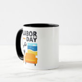 Mug Labor Day Work Hard Relax Design with Tools (Devant gauche)