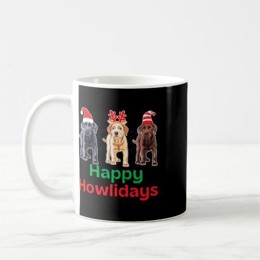 Mug Laboratoire de chocolat jaune noir noël labrador h (Gauche)