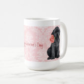 Mug Laboratoire noir Rose Valentine (Devant droit)