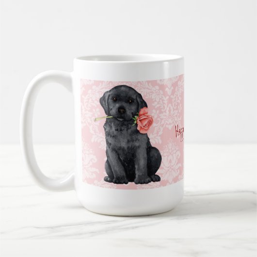 Mug Laboratoire noir Rose Valentine (Gauche)