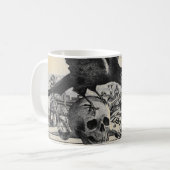 Mug Laboratoire Raven d'alchimie et crâne humain (Devant gauche)