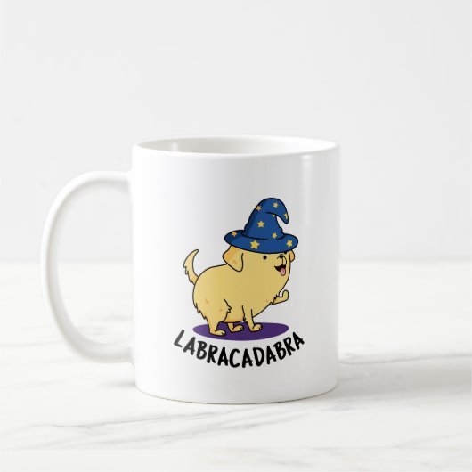 Mug Labra-cadabra Funny Labrador Chien Pun (Gauche)
