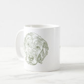 Mug Labradoodé Chien Dessin main personnalisé (Devant gauche)